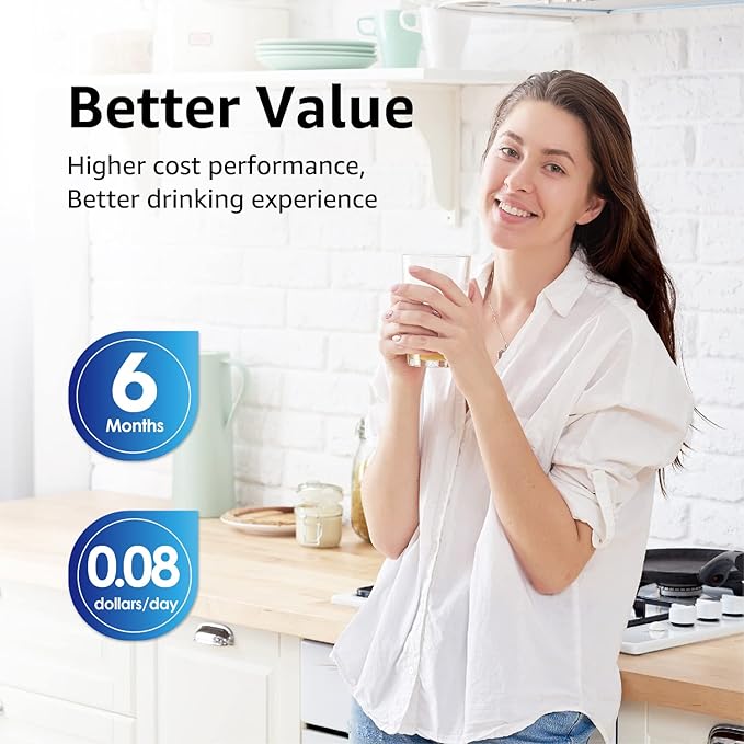 Overbest DA29-00003G Refrigerator Water Filter, Replacement for Samsung DA29-00003G, DA29-00003B, DA29-00003A, Aqua-Pure Plus, HAFCU1