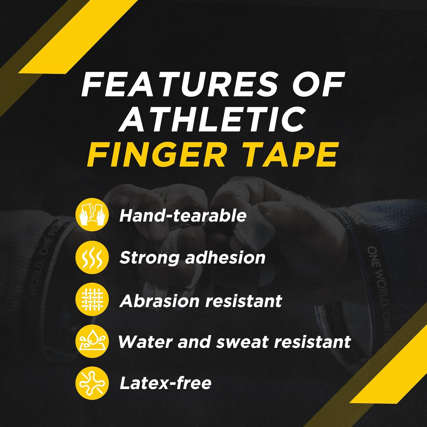 OK TAPE Athletic Finger Tape (10Rolls 450FT), Finge Wrap Tape, Extra Strong Adhesive Finger Support and Protect Tape, Hand Grip Tape for Rock Climbing, MMA, Jiu Jitsu, Volleyball, Black