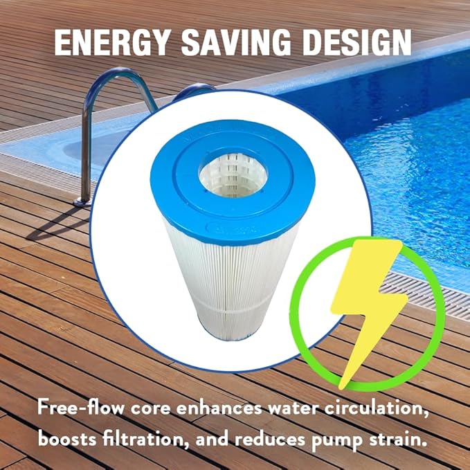 Doheny's PRB50-IN1 Spa Filter | Repl. Filter for Dynamic Series IV-DFM, Waterway 50 in-Line | Replaces Pleatco PRB50-IN, Unicel C-4950, Filbur FC-2390. OD: 5”, Length: 13 5/16”, Hole: 2 1/8” | 1-Pack