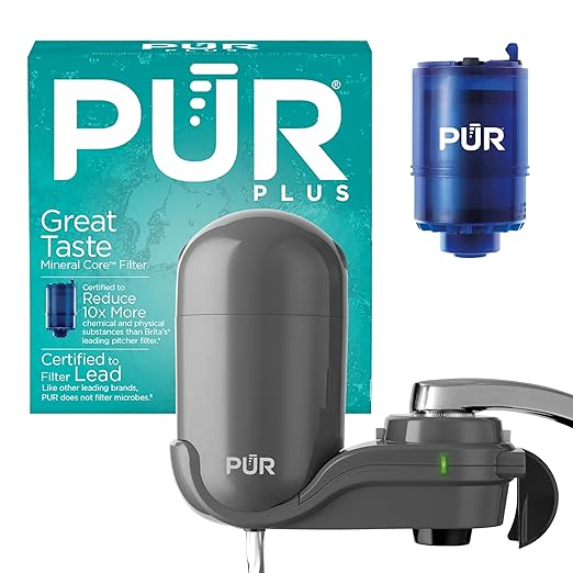 PUR Plus Vertical Faucet-Mount Water Filtration System, Lead-Reducing Filter by PUR