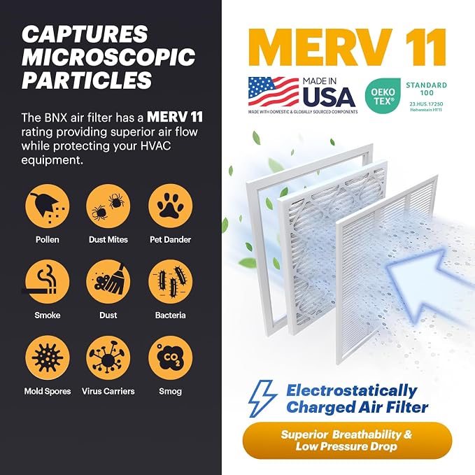BNX TruFilter 24x30x1 Air Filter MERV 11 - Image 3
