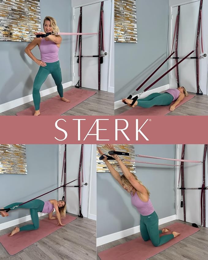 STAERK Pilates Suspension Training System - Premium Resistance Training Kit - At-Home Pilates for Strength & Flexibility - Resistance Bands Set for Home Gym, Travel, and Outdoors-FlexoryFit