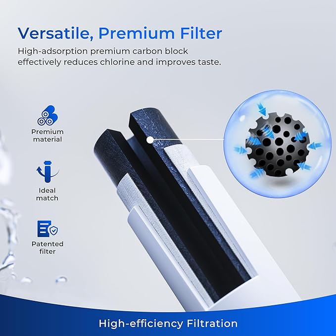 Waterdrop Plus ADQ73613401 NSF 401&53&42 Certified Refrigerator Water Filter and Air Filter, Reduce Lead&PFAS Replacement for LG® LT800P®, ADQ73613402, Kenmore 9490, LT120F®, 3 Combo, Package May Vary