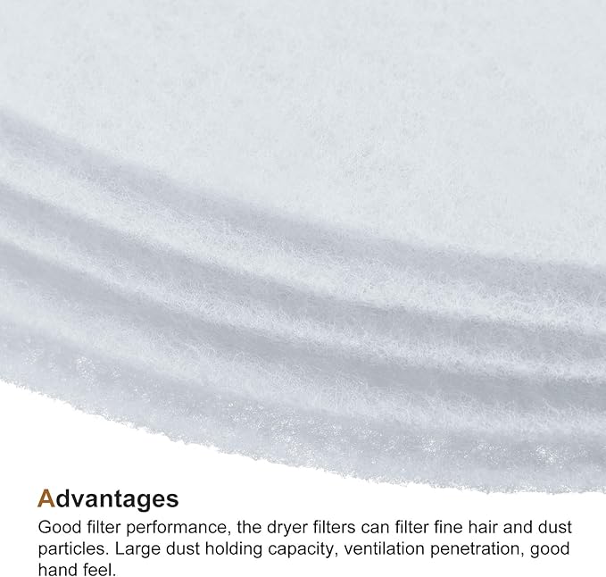 MECCANIXITY Universal Cloth Dryer Exhaust Filter, Cotton 235x31mm White for Clothes Dryer Filter Replacement Pack of 6