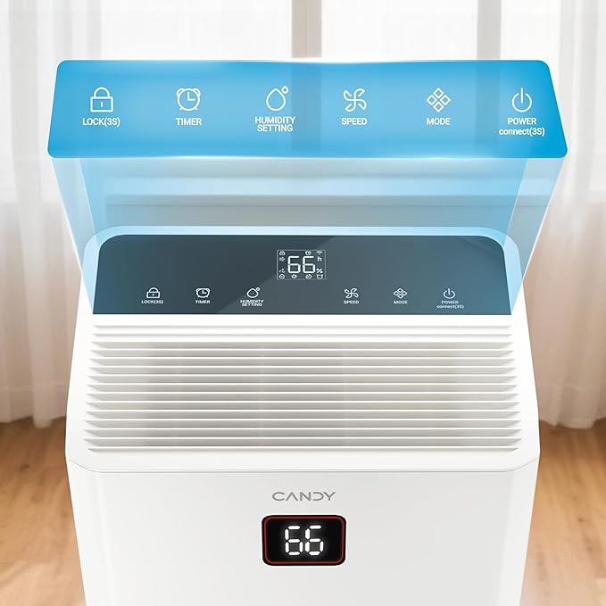 84 Pints Dehumidifier for Spaces up to 5000 Sq. Ft, Dehumidifier for Home, Basements and Large Rooms with Drain Hose and 1.45 Gallons Water Tank