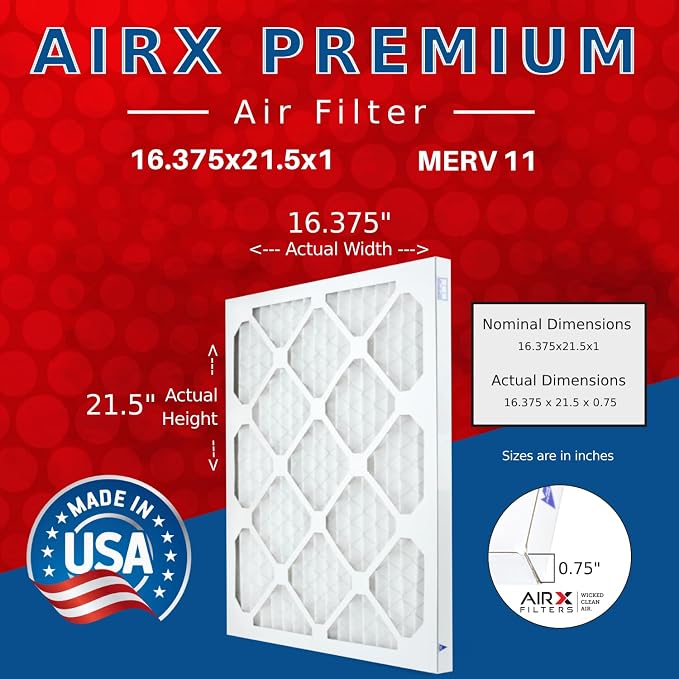 AIRx Filters WICKED CLEAN AIR 16.375x21.5x1 MERV 11 Electrostatic Pleated Air - Image 2