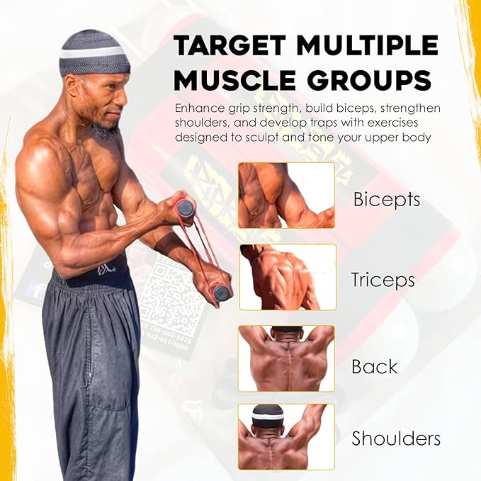 RipStick, Workout Equipment for Joint Rehab, Shoulder and Resistance Training, Muscle Building and Core Workout Equipment with 6 Adjustable Resistance Bands-FlexoryFit