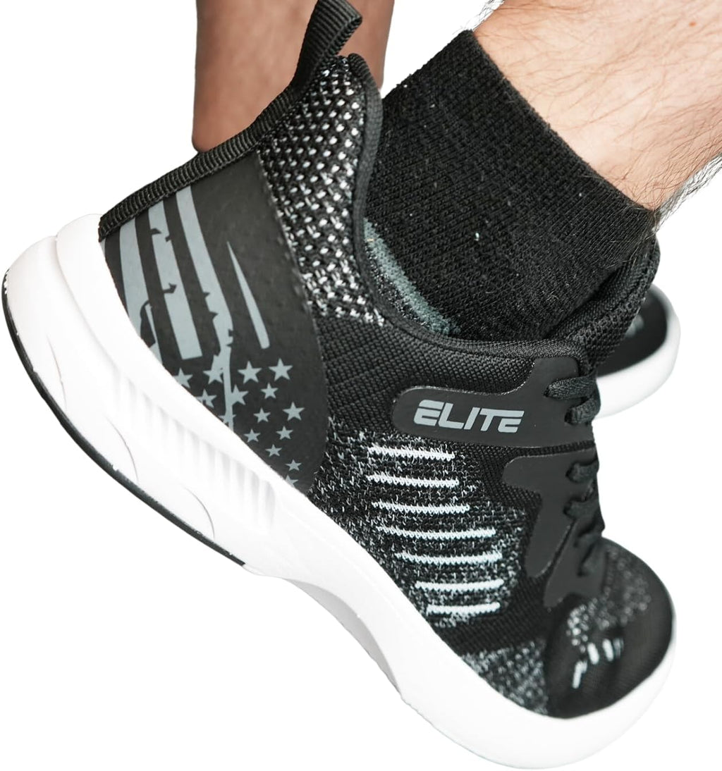 ELITE Men's Freedom USA Flag Bowling Shoes - Universal Sliding Soles, Lightweight, Comfortable with Patriotic Design