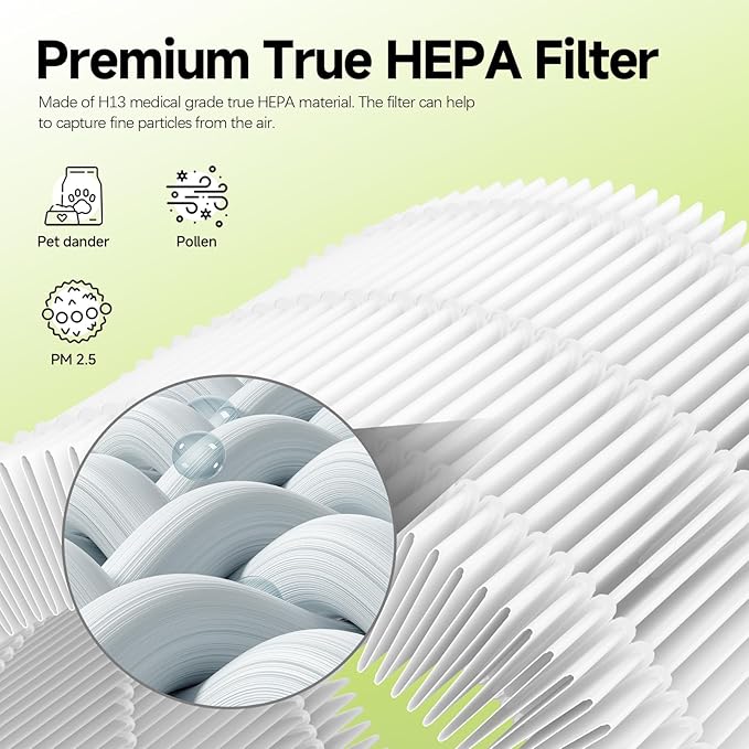 Cayman 608 320 Replacement Filter Compatible with Okaysou Cayman 608, Cayman 320 Air Cleaner Purifier, 3-in-1 Filter of Activated Carbon and Fine Pre-Filter, 2 Packs