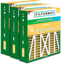 Filterbuy 20x23x5 Air Filter MERV 11 (MPR 1200) Allergen Defense (3-Pack), Pleated HVAC AC Furnace Filters for Bryant, Carrier, BDP, Day & Night, and Payne (Actual Size: 19.81 x 22.56 x 4.25)