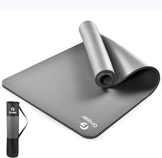 Thick Yoga Mat Non Slip, Large Size 72" L x 32" W x 0.6" TH, Premium Exercise & Fitness Mat with Carrying Strap and Bag, Workout Mats for Home-FlexoryFit