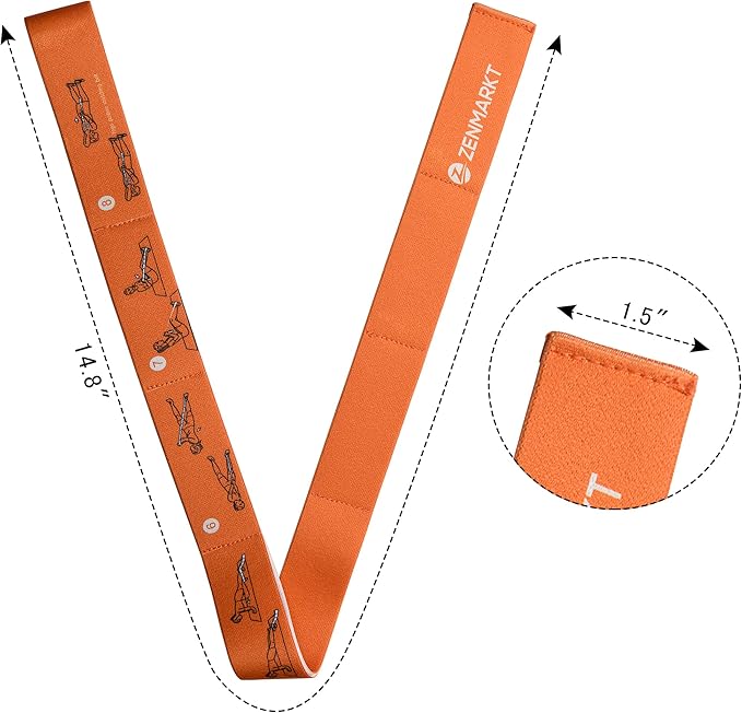Yoga Strap for Stretching - 8 Loops Stretching Strap - Essential Yoga Accessories for Flexibility and Enhanced Stretching - Ideal Stretch Strap in Yoga and Pilates-FlexoryFit