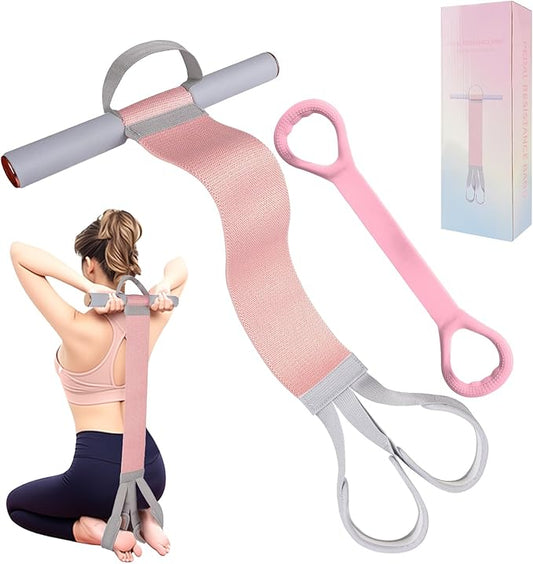 120LB Fabric Resistance Band with Handles,Non-Slip Pedal Puller Resistance Band for Strength Muscle Training-Thicken Fabric Fitness Resistance Bands for Full Body Toning,Physical Therapy-FlexoryFit