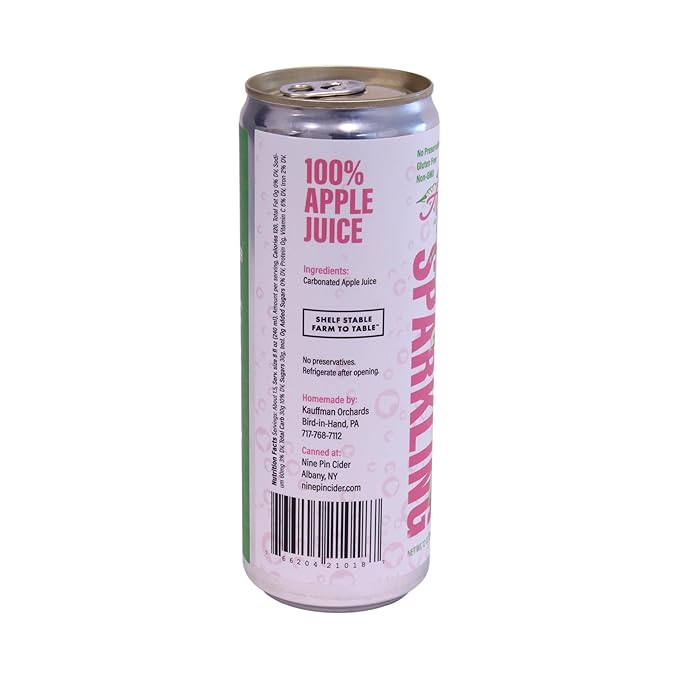 Kauffman Orchards Sparkling Apple Cider, 12 oz. Can (Pack of 6)-FlexoryFit
