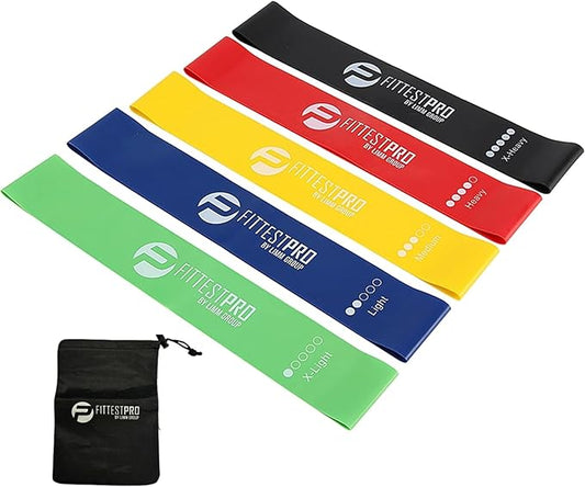 Fittest Pro by Limm Resistance Bands for Legs and Butt, Fabric Exercise Loop Bands Yoga, Pilates, Rehab, Fitness and Home Workout, Strength Bands for Booty-FlexoryFit