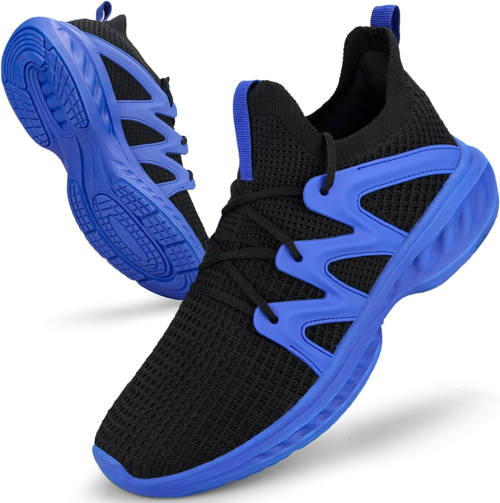 Pujcs Men's Slip on Walking Shoes Lightweight Breathable Non Slip Running Shoes Athletic Gym Tennis Shoes Sneakers for Men