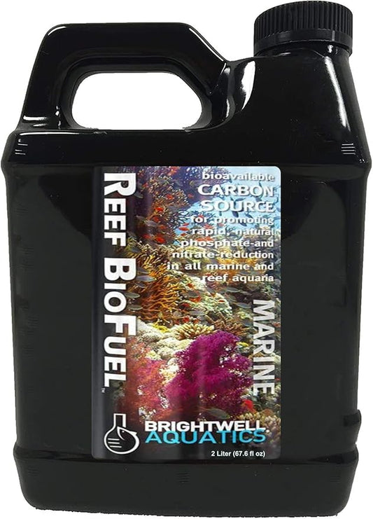 Brightwell Aquatics Reef BioFuel - Organic Carbon Supplement for Marine and Reef Aquariums, Aiding Bacterioplankton Growth That Promotes Rapid Phosphate and Nitrate Reduction, 2 L