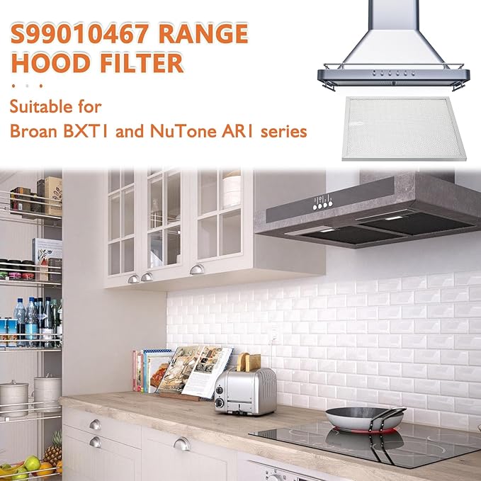 3 Pack S99010467 Range Hood Filter Replacement 5 Layer Aluminum Mesh Hood Grease Filter Fit for Broan Range Hood Filter BXT1 &Nutone AR1 series 99010467