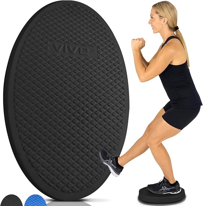 Vive Oval Balance Pad - Wobble Cushion For Physical Therapy And Rehabilitation Equipment - Soft Stability Trainer Foam For Workouts, Yoga, Core Strength And Pilates - Device For Women, Men And Kids-FlexoryFit