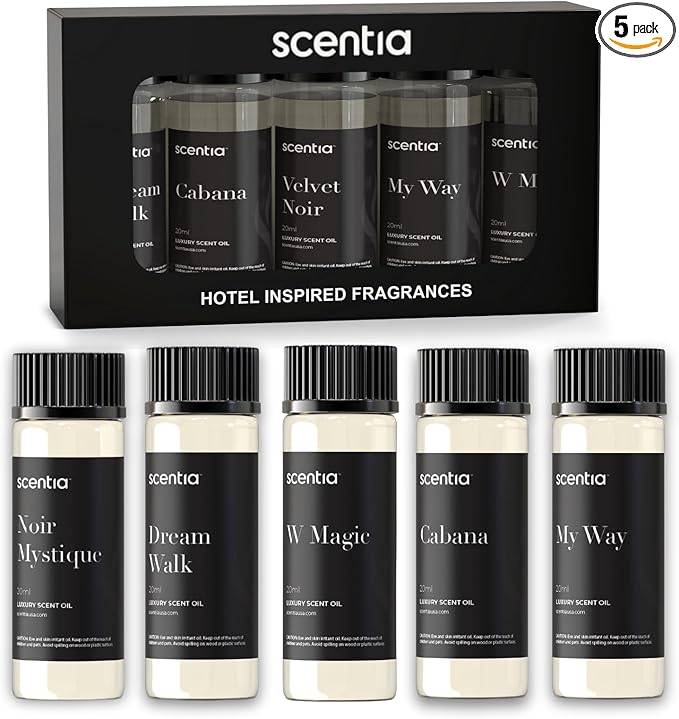 My Way Hotel Diffuser Oil | Aromatherapy Fragrances Inspired by 5-Star Hotels | Luxurious Scents Gift Set-5x20ml Bottles Set-The 1 Hotel Miami Beach & 5-Star Hotels