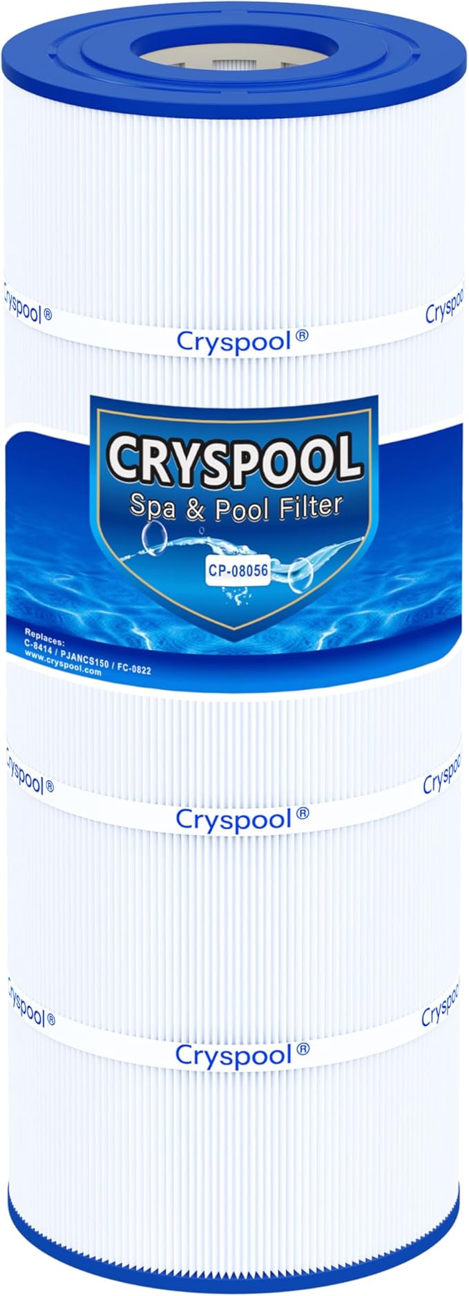 Cryspool® 08056 Filter Compatible with Jandy CS150, X-Stream CC1500, CCX1500RE, Pro Clean 150, PWWCT150, R0462300, PJANCS150, C-8414, FC-1287, 150 Sq. Ft Pool Filter Cartridge, 1 Pack