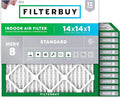 Filterbuy 14x14x1 Air Filter MERV 8 (MPR 700) Dust Defense Replacement (12-Pack), Electrostatic Pleated HVAC AC Furnace Filters, Made in USA (Actual Size: 13.75 x 13.75 x 0.75)
