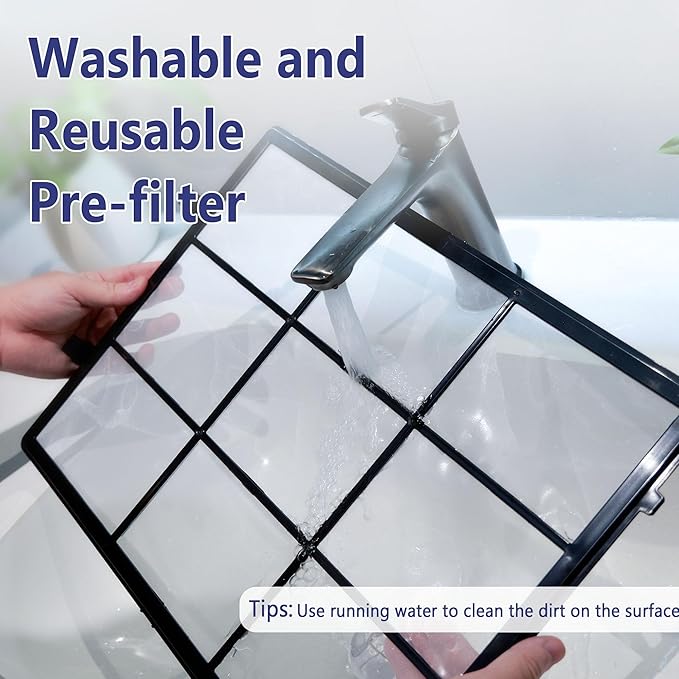 116130 Replacement Filter Compatible with Winix 5500-2 Am80 Plasmawave Air Puri-Fier, 3 Premium Filters and 3 Activated Carbon Pre-Filters, Compared to Part # 116130, 2 Set