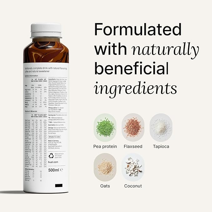 Huel Ready-to-Drink | Iced Coffee Caramel Meal Replacement Shake | High Protein Drink | Nutritionally Complete, Low Sugar, Plant Based, Vegan, Healthy | 20g Protein Per Bottle, 16.9 Fl Oz, 12 Pack-FlexoryFit