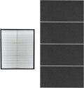 30940 Filter Replacement for Hunter 30940 Air Purifier, Models: 30210/30214/30215/30216/30225/30244/30245/30260/30398/30400/30401/30402/30525/36260/36395/37225, 1 Filter + 4 Prefilter