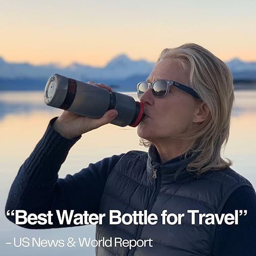 Water-to-Go Water Filter Bottle for Hiking - 25oz/75cl Outdoor Water Purifier for Outdoor Survival & Emergency Use