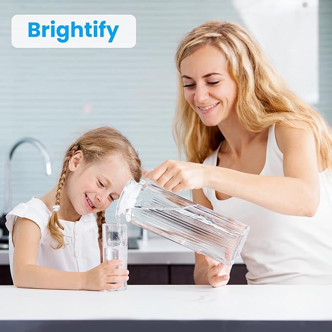Brightify 10"x2.5" 5 Micron Carbon Water Filter, Whole House Carbon CTO Water Filter Cartridge Replacement Fits Culligan D-10A, P5-D, DuPont WFPFC8002, SCWH-5, GE FXWTC, Whirlpool WHCF-WHWC, 4 Pack