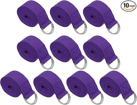 PATIKIL Yoga Strap for Stretching, Cotton Yoga Belt with Adjustable Metal D-Ring Buckle Stretch Band for Fitness Pilates-FlexoryFit