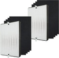 PUREBURG Type A2 Replacement 2 HEPA Filter + 8 Carbon Pre-Filters Compatible with Filtrete (3M) Room Air Purifiers FAP-C02-A2, FAP-C03-A2, FAP-T03-A2, Part # 1150101, Filter A2, 2-Pack