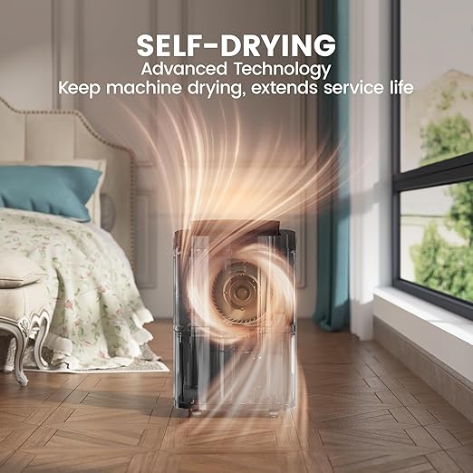 Kesnos 120 Pints 2025 Energy Star Dehumidifier for Home and Basement with Drain Hose, Ideal for Large Spaces Up to 6,000 Sq. Ft., Auto Defrost and Self Drying
