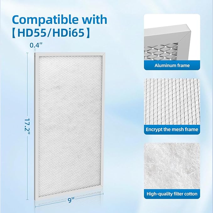 Sentinel HD55 HDi65 Filters Compatible with Alorair Basement Dehumidifiers,MERV-8 (4 Pack)
