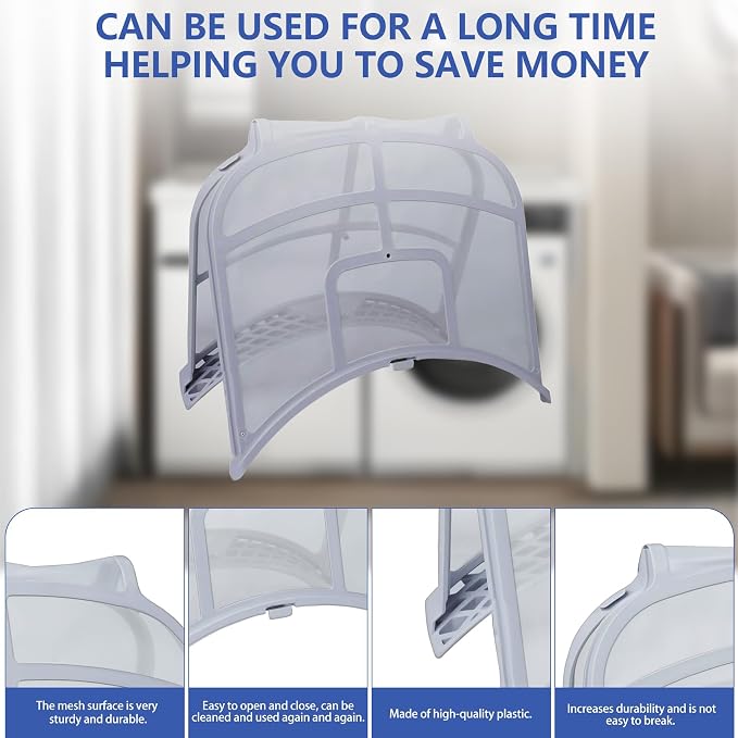 DLEX8900B/00 DLGX8001V DLEX9500K DLGX8101V Dryer Lint Filter Screen Fit - Image 3