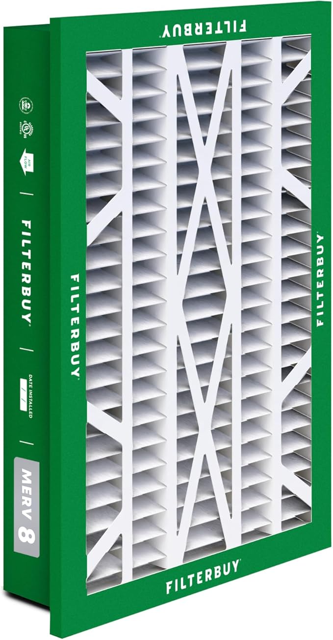 Filterbuy 20x30x5 Air Filter MERV 8 (MPR 700) Dust Defense Replacement (1-Pack), Pleated HVAC AC Furnace Filters for Honeywell Return Grille (Actual Size: 18.38 x 28.63 x 3.69)