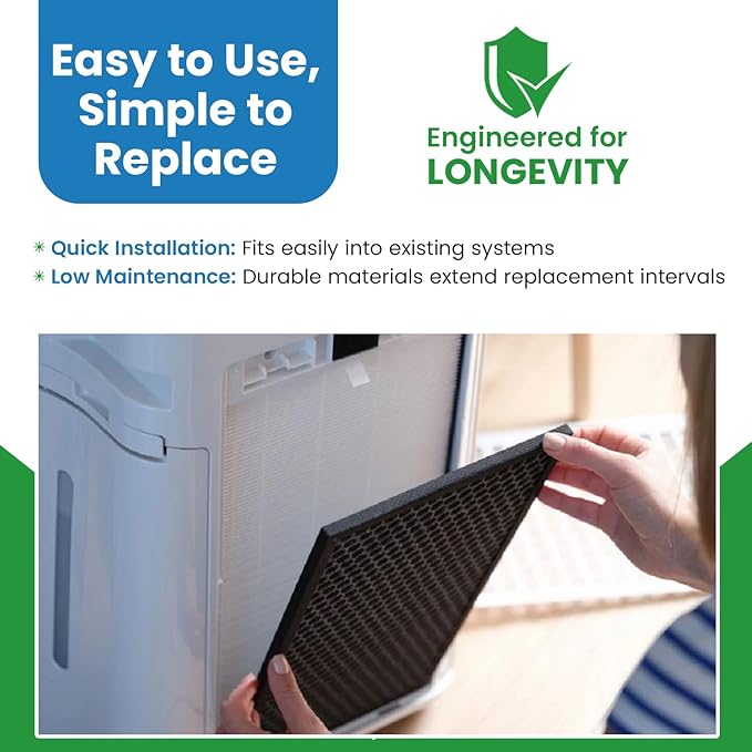 Replacement Carbon Filters Compatible With GE Models: WB2X10700, WB02X1070, WB02X8253, WB02X8254, WB02X8406, WB13X5015,WB2X1070, WB2X8253, WB2X8254, WB2X8406-9 X 10-1/2 X 1/8 (2-Pack)