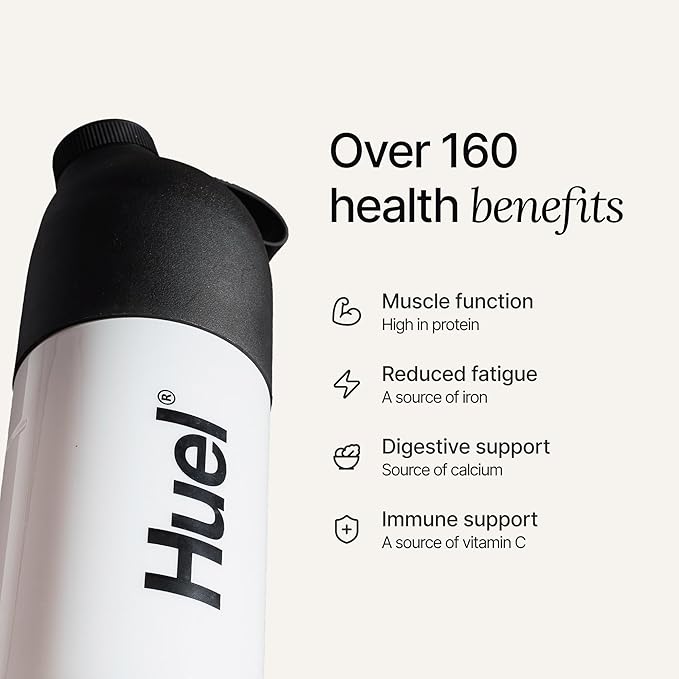 Huel Black Edition | Salted Caramel 40g Vegan Protein Powder | Nutritionally Complete Meal | 27 Vitamins and Minerals, Gluten Free | 17 Servings | Scoop not included to reduce plastic-FlexoryFit