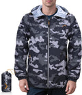 APEXUP Packable Rain Jacket Men with Reflective Zipper, Lightweight Waterproof Raincoat, Mens Rain Jacket for Outdoor Sports
