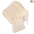 AUEAR, 50 Pack Reusable Drawstring Cotton Soup Bags Spice 3 x 4 Inch Tea Filter Coffee Brew Herb Muslin Cheesecloth for Straining