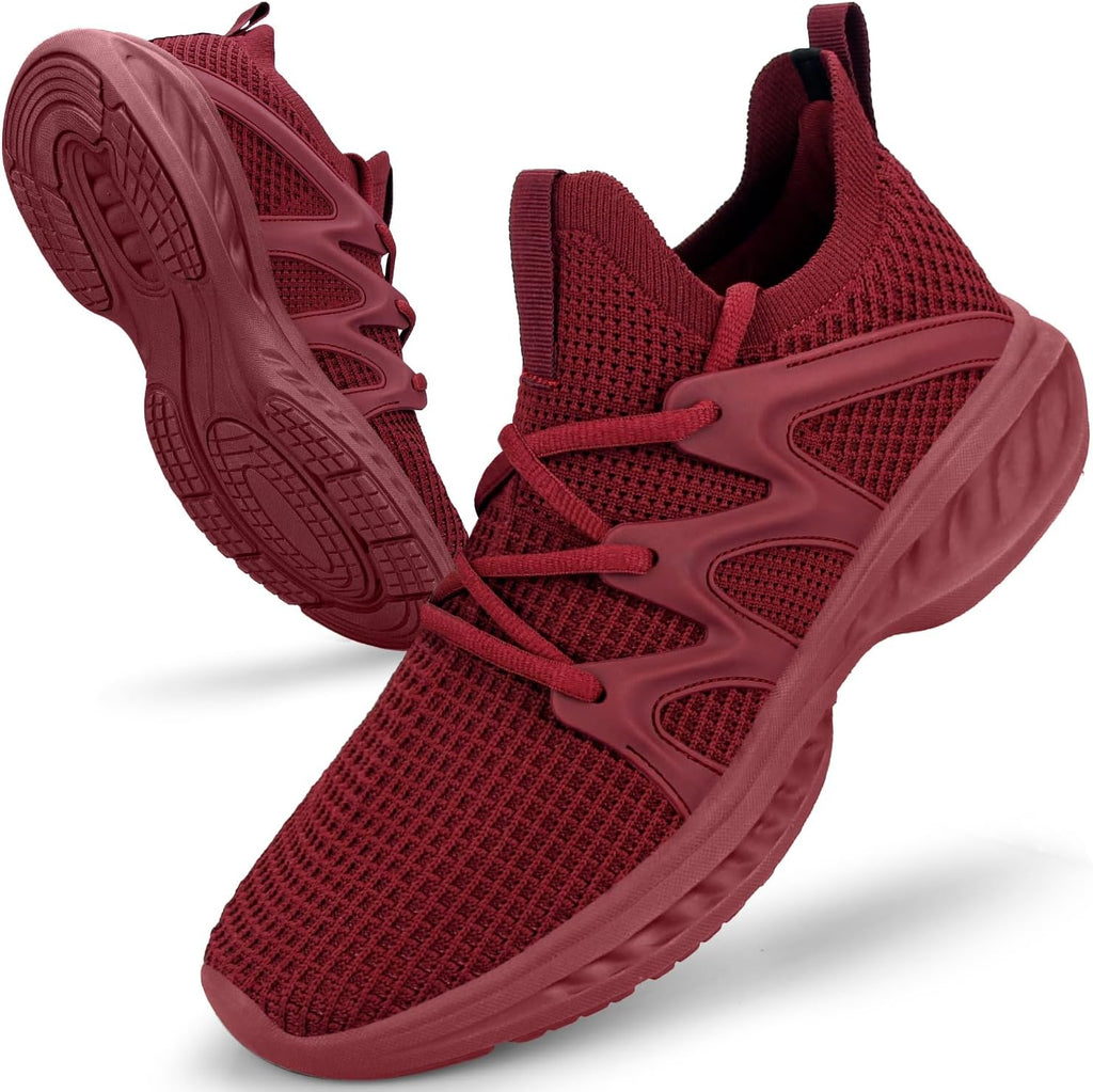 Pujcs Men's Slip on Walking Shoes Lightweight Breathable Non Slip Running Shoes Athletic Gym Tennis Shoes Sneakers for Men