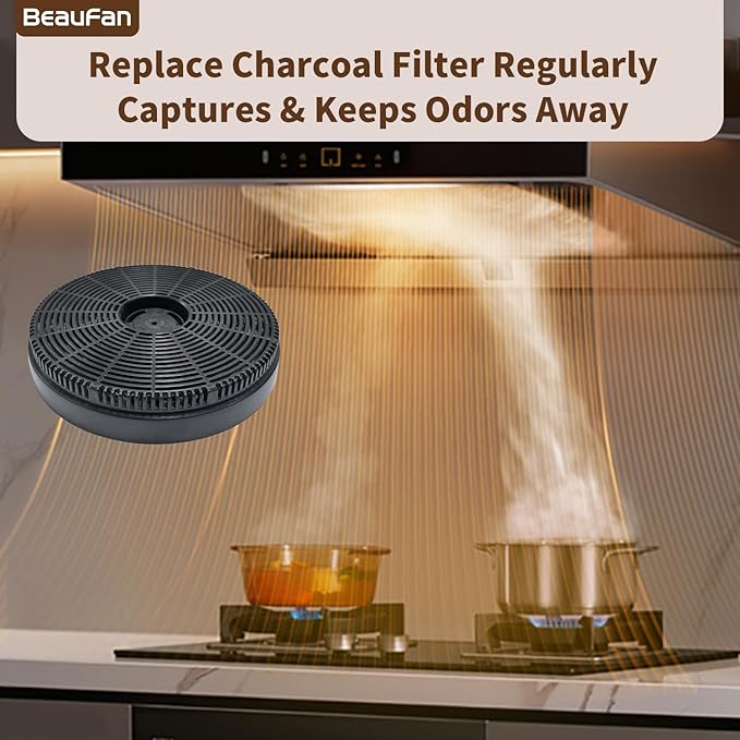 4 Pack CVP/CVG-CF Charcoal Filter Replacement for Midea and COMFEE' Range Hoods CVP30W6AST, CVP36W6AST, CVG30W8AST, CVG36W8AST, CVG30W8AST, CVP30W4AST, CVP30WTAST, CVP36WTAST, CVP36W4AST, MVP30W6AST