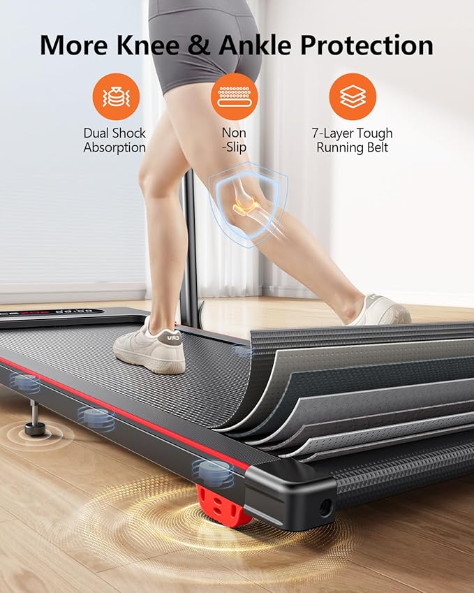 3 in 1 Under Desk Treadmill with 10% Incline, Walking Pad Treadmill with Removable Desk Workstation, Adjustable Height for Different Need, Foldable for Home Small Office-FlexoryFit