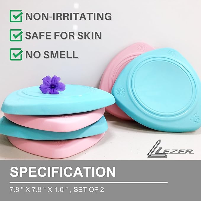LEZER 2 IN 1 Yoga Knee Pad Slider, Core Gliding Disc, Extra Thick Yoga Mat, Cushion, Wrist Support, Exercise, Home Gym Workout Equipment, Honeycomb Structure, Set of 2-FlexoryFit