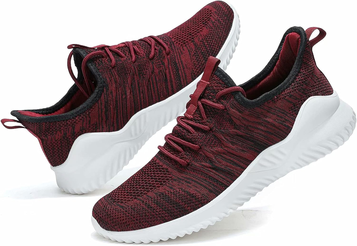 Mens Running Shoes Slip-on Walking Sneakers Lightweight Breathable Casual Soft Sole Trainers