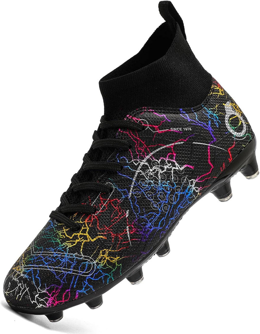 Boys' Soccer Shoes Kids Firm Ground Soccer Cleats Girls Athletic Sneakers Outdoor Turf Football Shoes for Little/Big Kid