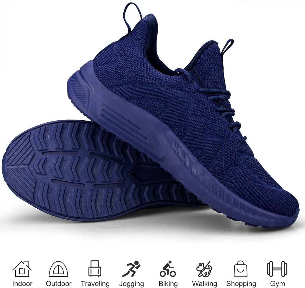 Feethit Mens Non Slip Walking Sneakers Lightweight Breathable Slip on Running Shoes Athletic Gym Tennis Shoes for Men