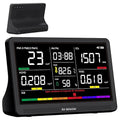 bonoch 16 in 1 Air Quality Monitor Indoor 7" Display 9 AQI+7 AQI Alerts Air Quality Tester for CO2, TVOC, PM2.5 PM1.0 PM10, HCHO, Temperature Humidity AQI & Time, Air Quality Meter for Home-Black