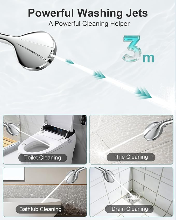 Filtered Handheld Shower Head, 9 Spray Modes High Pressure, 5 Replacement - Image 6